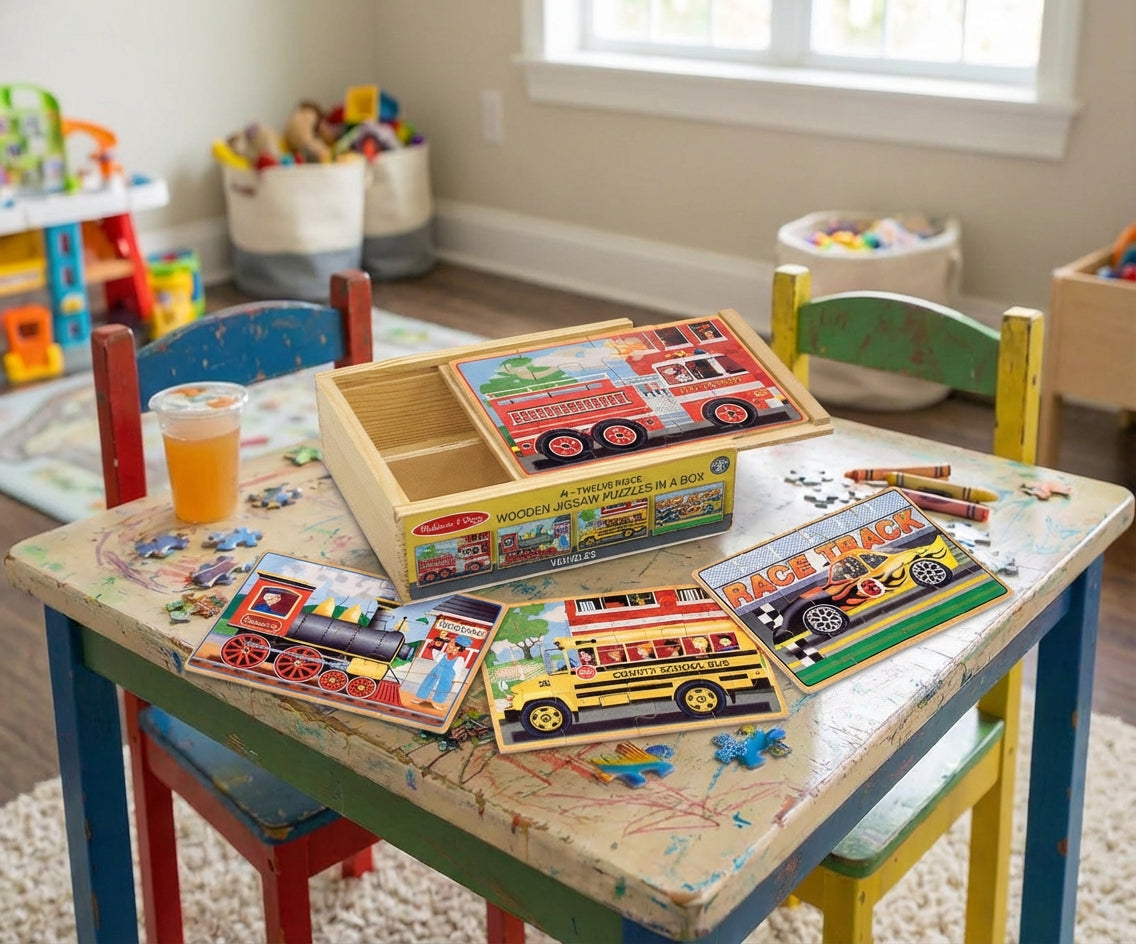 Vehicles Jigsaw Puzzle Set In Box