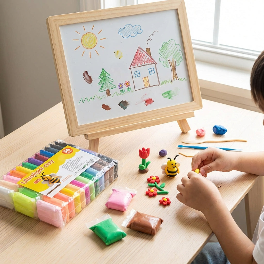 Baxter Learns to Save Air Dry Clay for Kids - Non-Toxic Soft DIY Craft Material (36 colors)