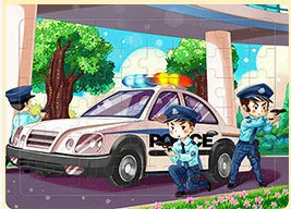 60Pcs Cartoon Wooden Puzzle Toy