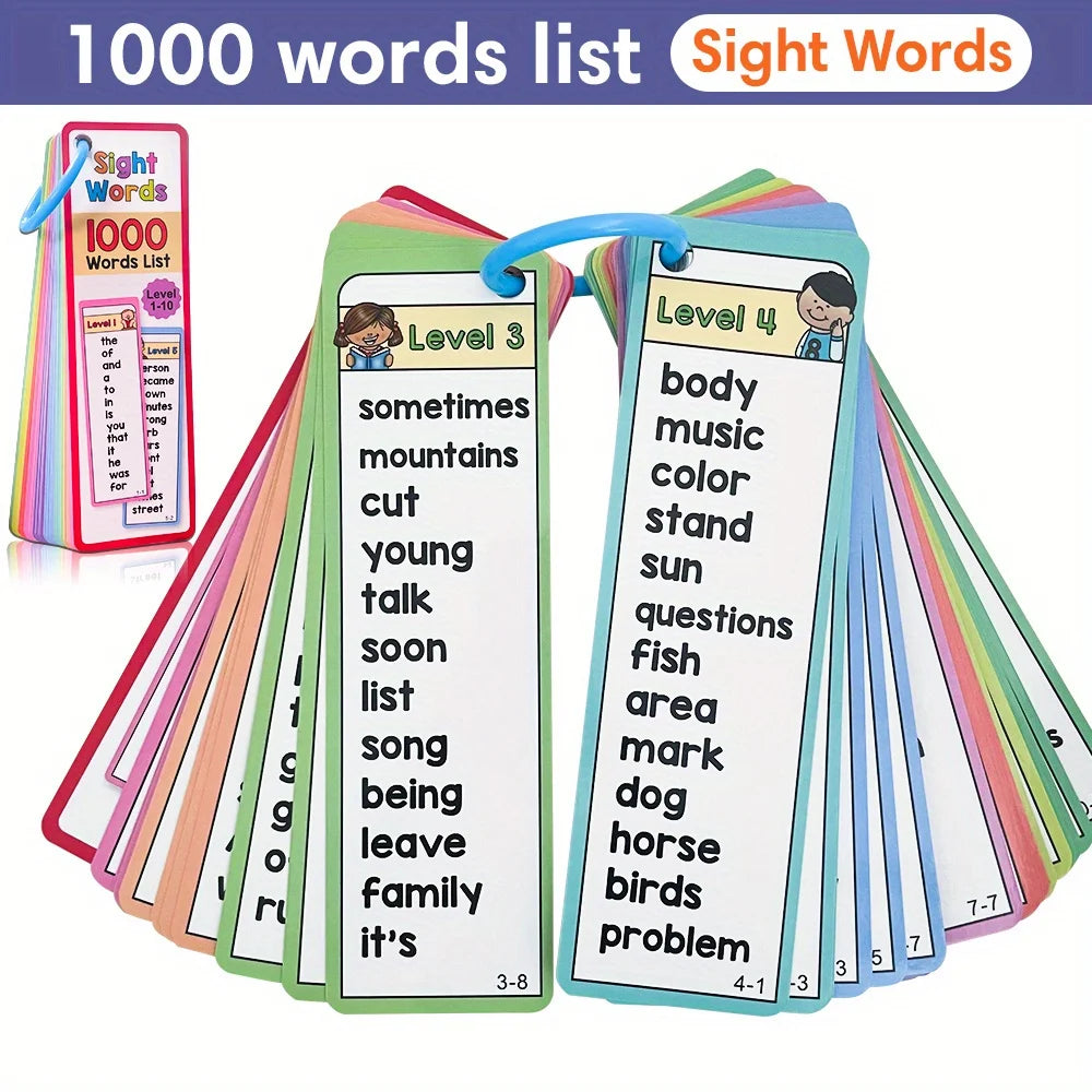 1000 Sight Words Flash Cards