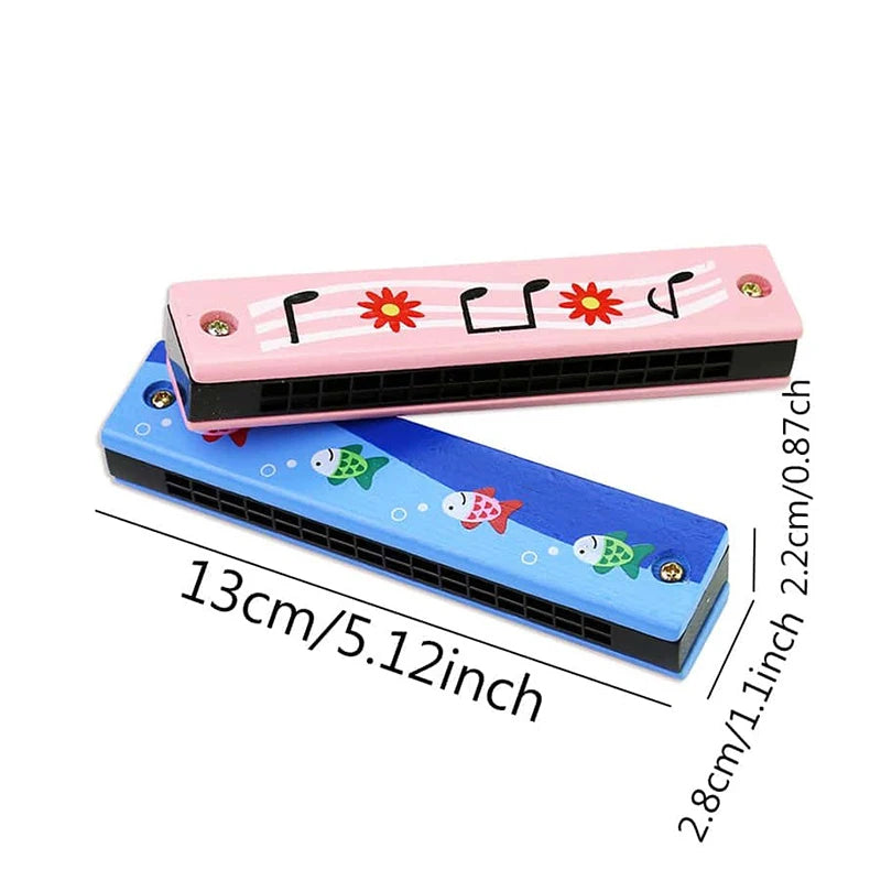 Wooden Harmonica Musical Instrument Toys