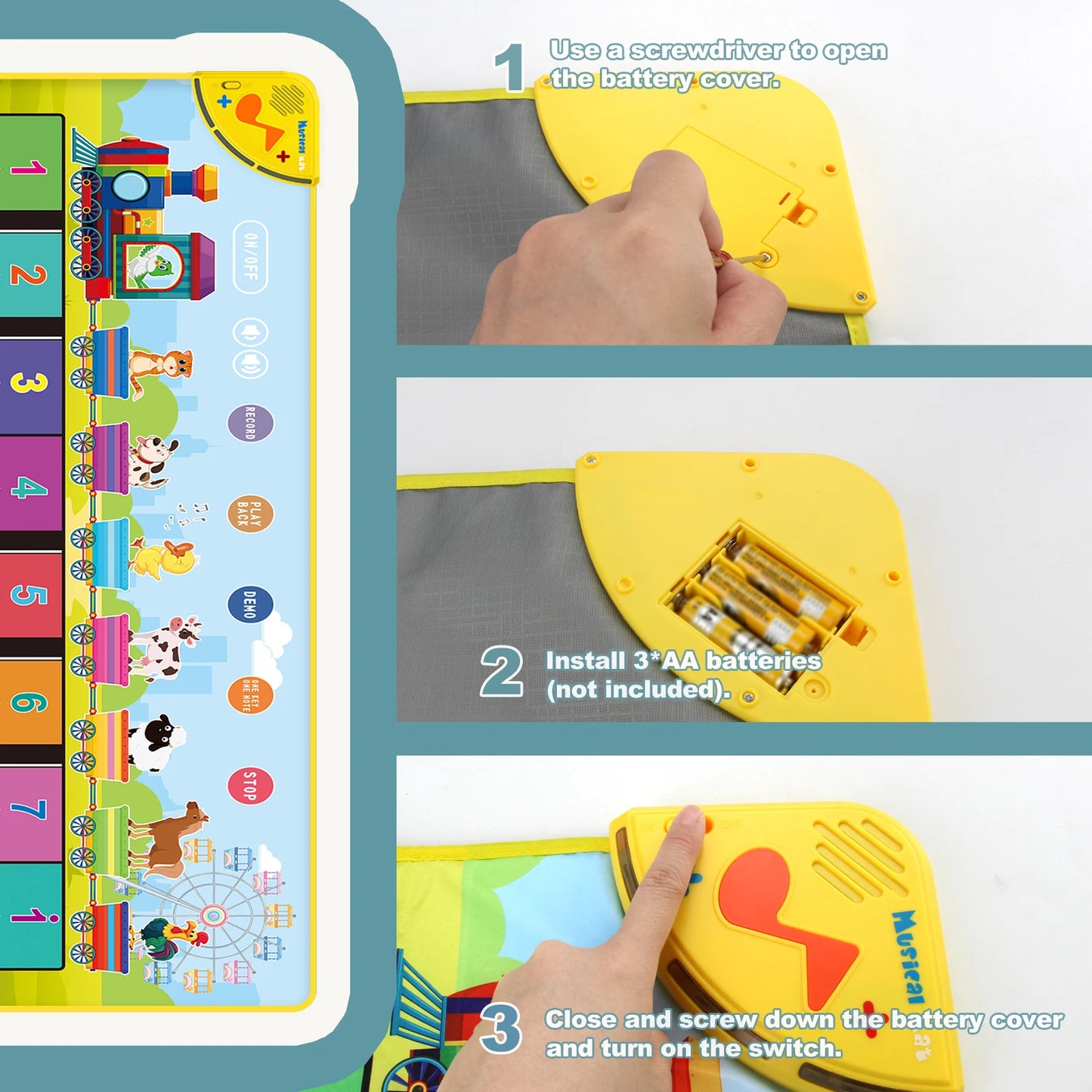 Kid Animal Music Piano Mat Toy