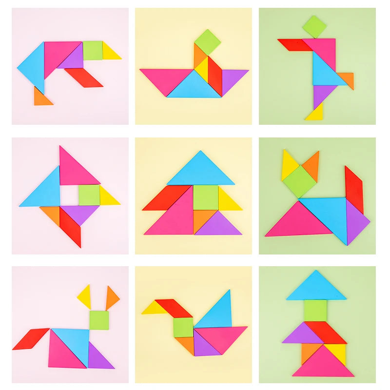 Wooden Tangram Puzzles Toy