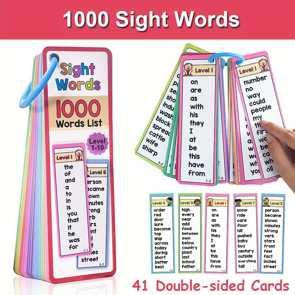 1000 Sight Words Flash Cards