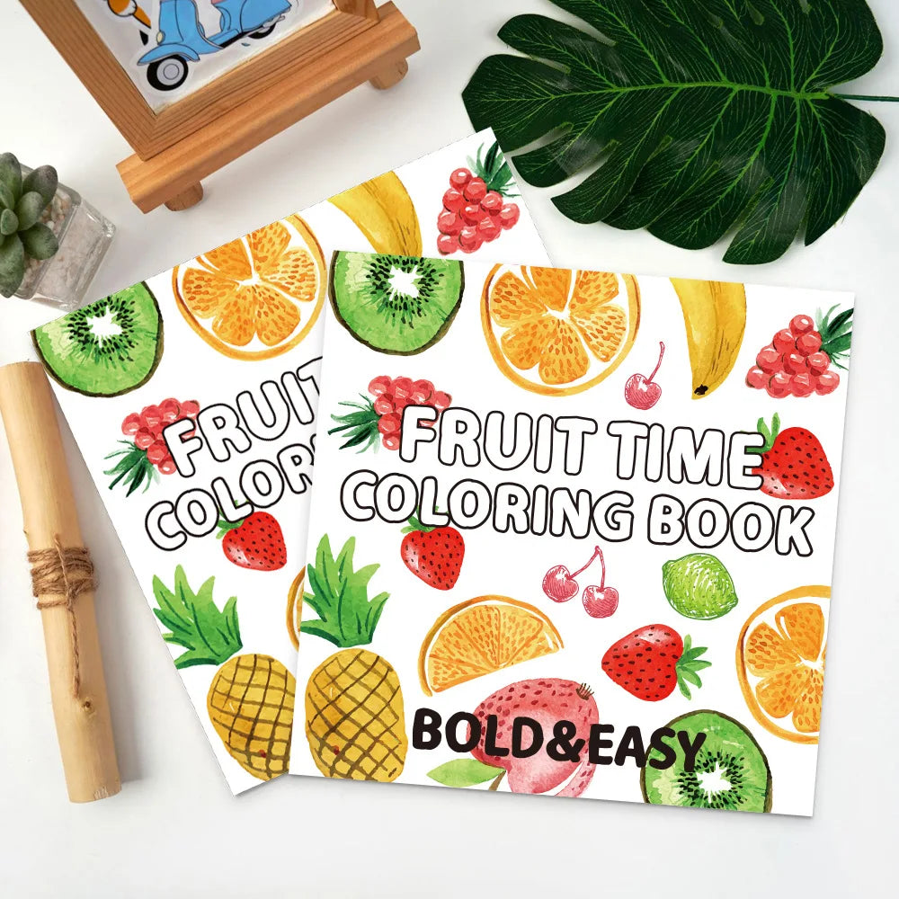 Children's Coloring Book 40 Sheets Of Food Fruit Toy