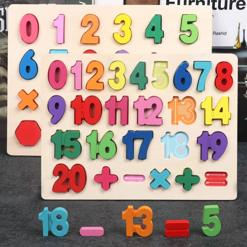 ABC Alphabet Number Shape Matching Board Game Toy