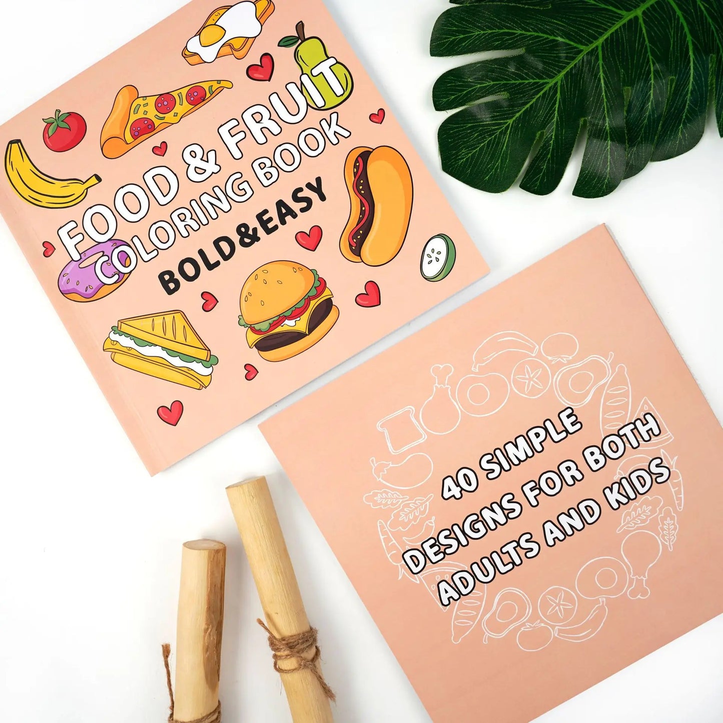 Children's Coloring Book 40 Sheets Of Food Fruit Toy