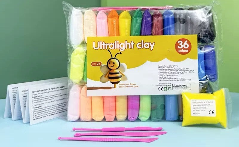 Baxter Learns to Save Air Dry Clay for Kids - Non-Toxic Soft DIY Craft Material (36 colors)