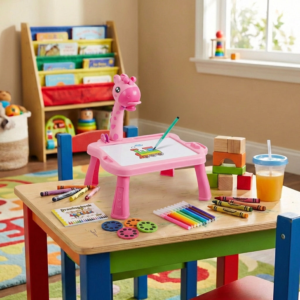 Kids’ Drawing Table with Projection – Educational Art Toy for Children