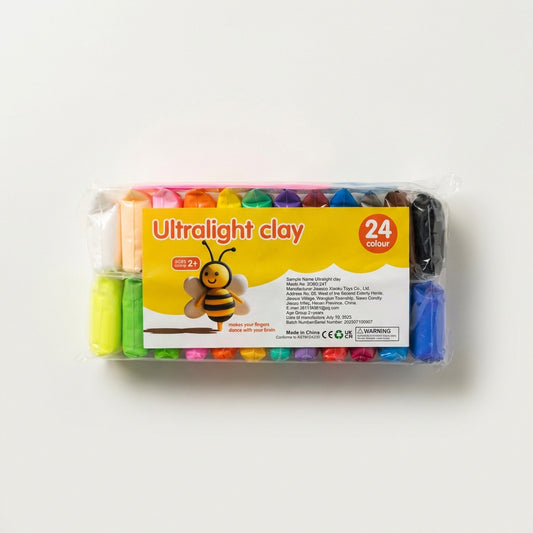 Baxter Learns to Save Air Dry Clay for Kids - Non-Toxic Soft DIY Craft Material (24 colors)