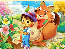 60Pcs Cartoon Wooden Puzzle Toy