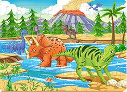 60Pcs Cartoon Wooden Puzzle Toy