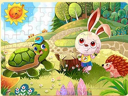 60Pcs Cartoon Wooden Puzzle Toy