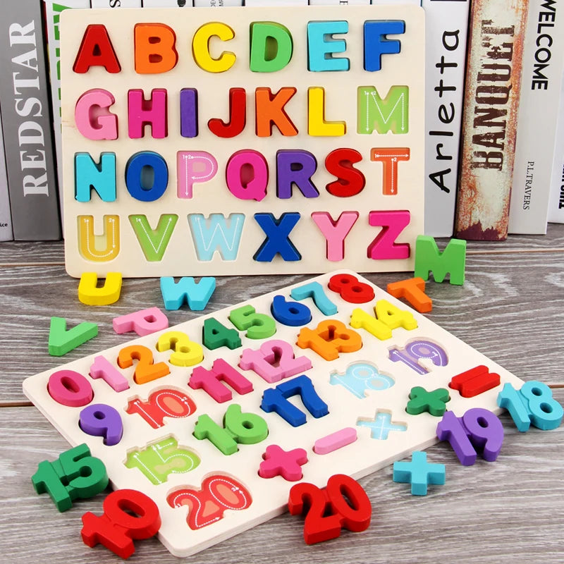 ABC Alphabet Number Shape Matching Board Game Toy