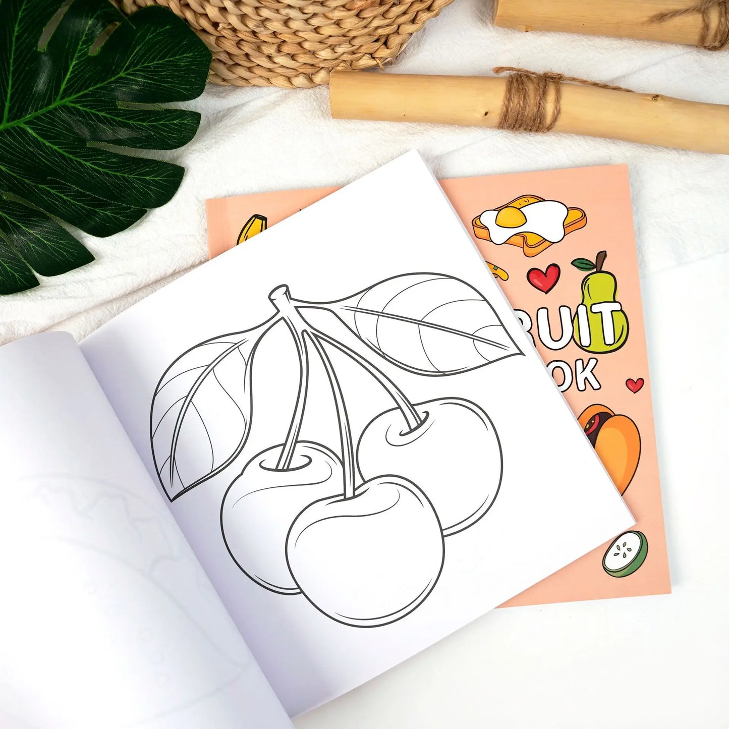 Children's Coloring Book 40 Sheets Of Food Fruit Toy