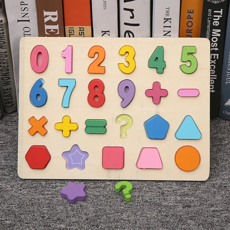 ABC Alphabet Number Shape Matching Board Game Toy