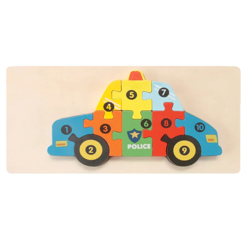 3D Stereoscopic Montessori Wooden Puzzle Toy