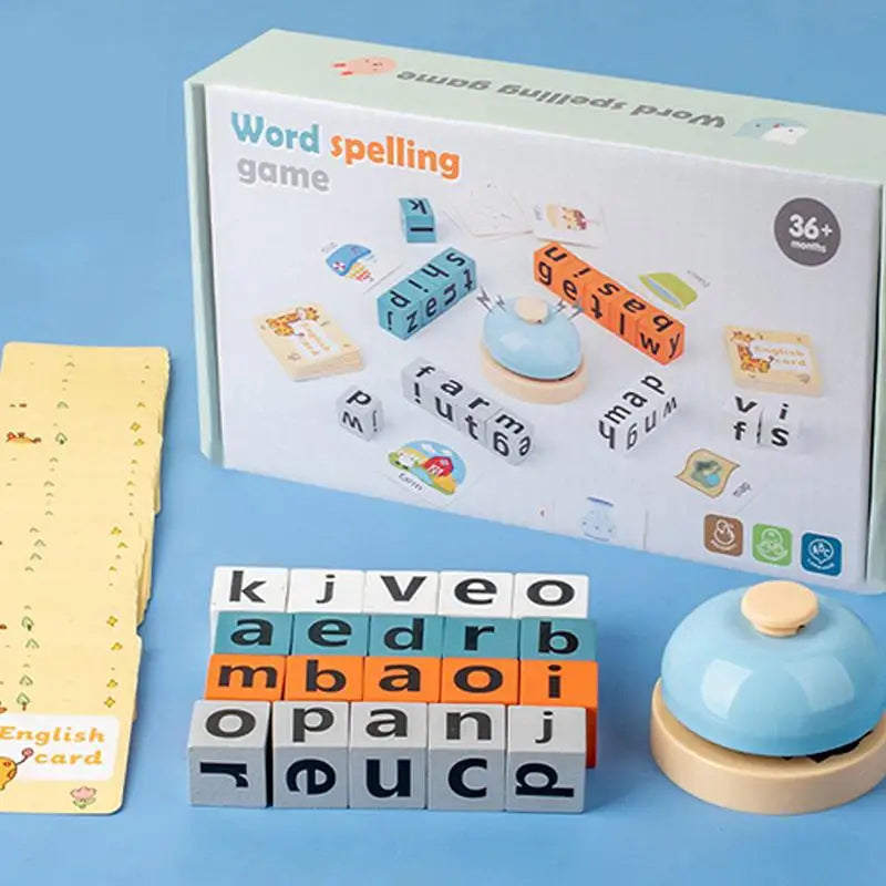 Wood Spelling Blocks Alphabet Toys