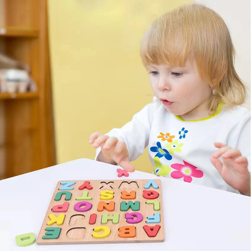ABC Alphabet Number Shape Matching Board Game Toy
