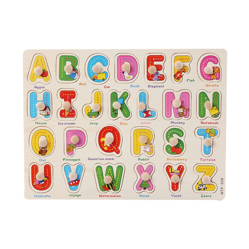 ABC Alphabet Number Shape Matching Board Game Toy