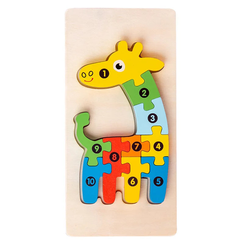 3D Stereoscopic Montessori Wooden Puzzle Toy