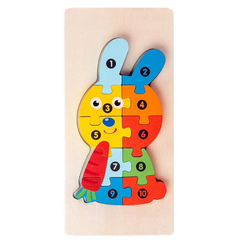 3D Stereoscopic Montessori Wooden Puzzle Toy
