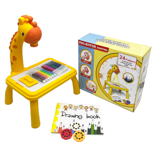 Kids' Drawing Table with Projection Toy