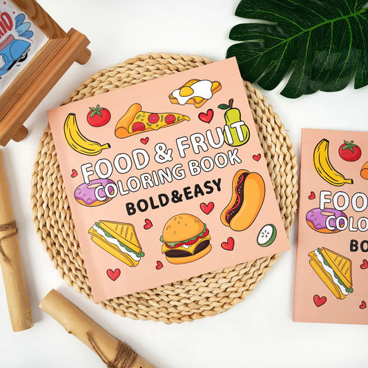 Children's Coloring Book 40 Sheets Of Food Fruit Toy
