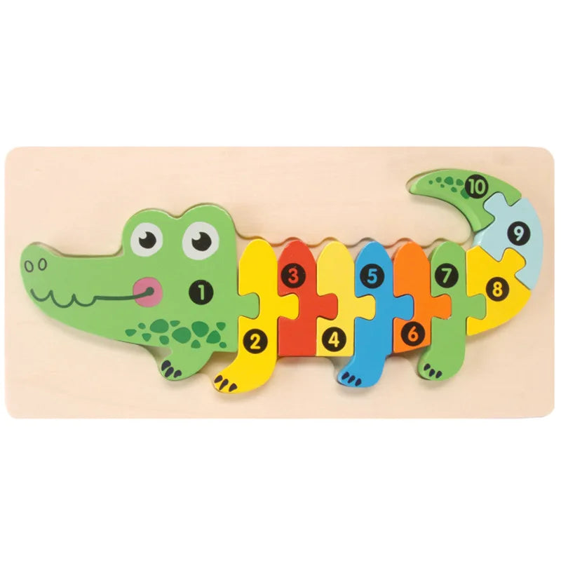 3D Stereoscopic Montessori Wooden Puzzle Toy