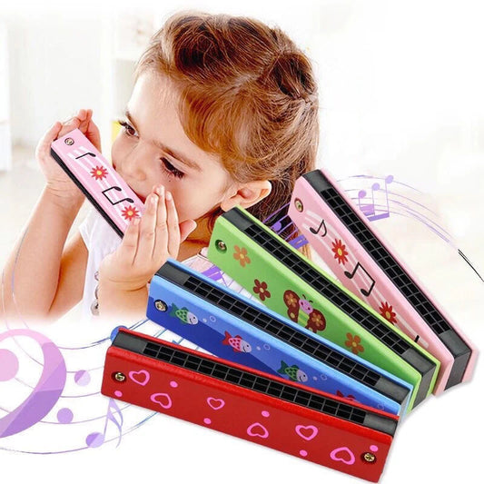 Wooden Harmonica Musical Instrument Toys