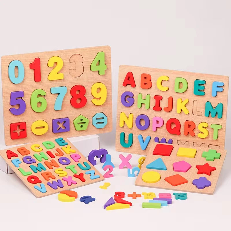 ABC Alphabet Number Shape Matching Board Game Toy