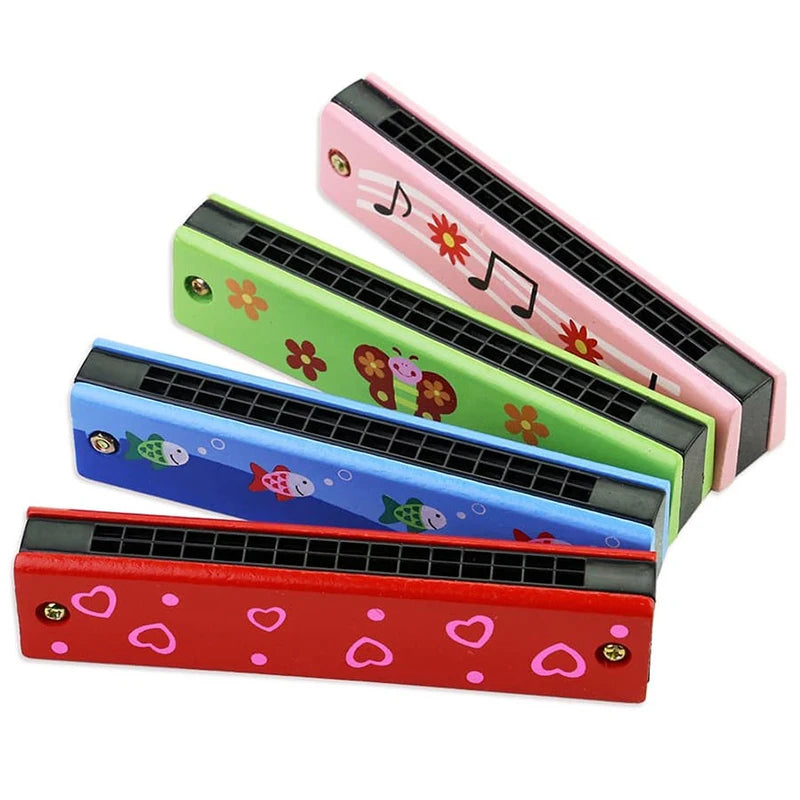 Wooden Harmonica Musical Instrument Toys