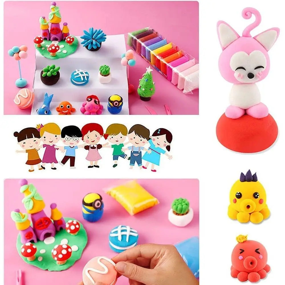 Air Dry Clay Colorful Handicrafts Kids Toys