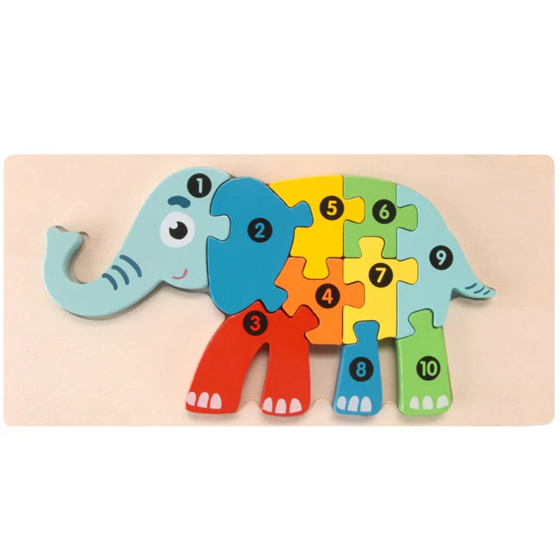 3D Stereoscopic Montessori Wooden Puzzle Toy