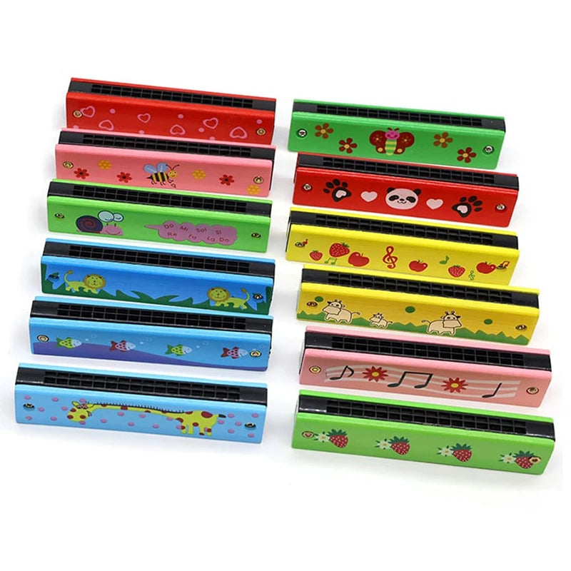 Wooden Harmonica Musical Instrument Toys