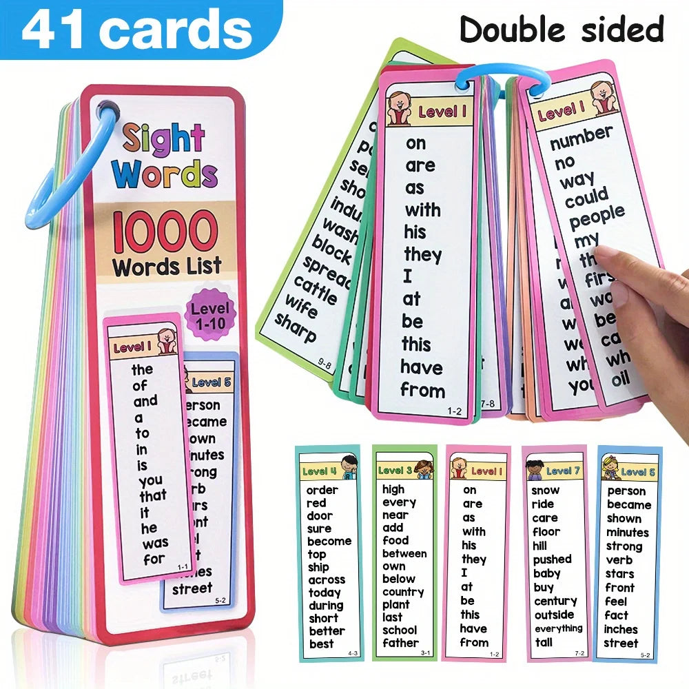1000 Sight Words Flash Cards
