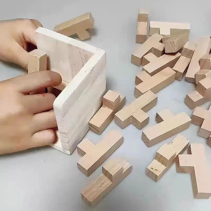 Magic Box T Shaped Puzzle IQ Logic Cube Toy