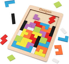 Wooden Tangram Puzzle Toy – Educational Brain Teaser Game for Kids and Adults